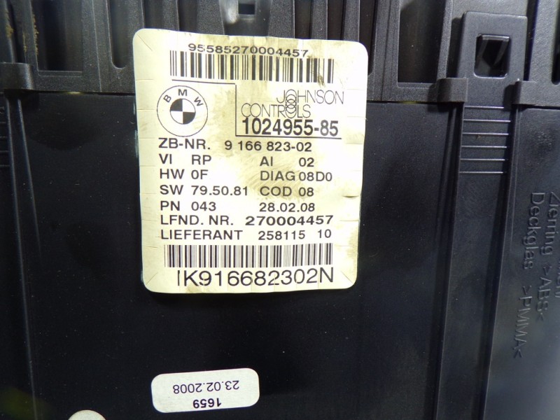 Recambio de cuadro instrumentos para bmw serie 1 berlina (e81/e87) 120d referencia OEM IAM 62109283803 102495585 102495585