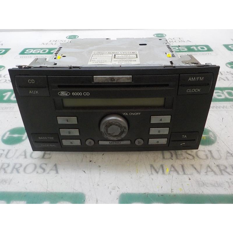 Recambio de sistema audio / radio cd para ford fusion (cbk) 1.4 16v cat referencia OEM IAM   