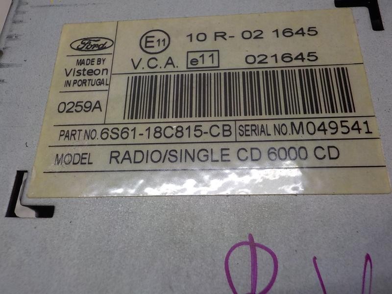 Recambio de sistema audio / radio cd para ford fusion (cbk) 1.4 16v cat referencia OEM IAM   