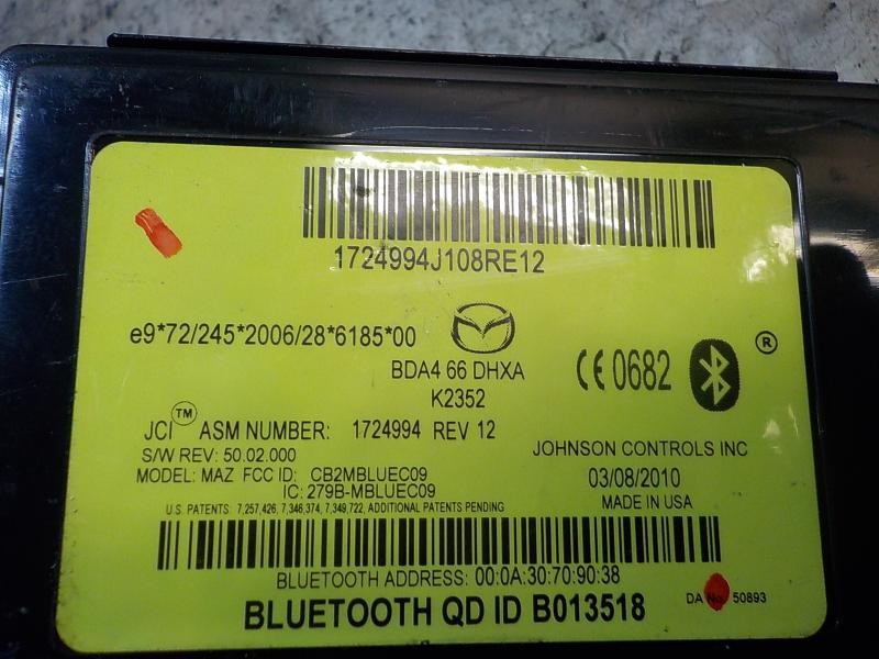 Recambio de modulo electronico para mazda 3 lim. (bl) 2.2 turbodiesel cat referencia OEM IAM BDA466DHXA BDA466DHXA 