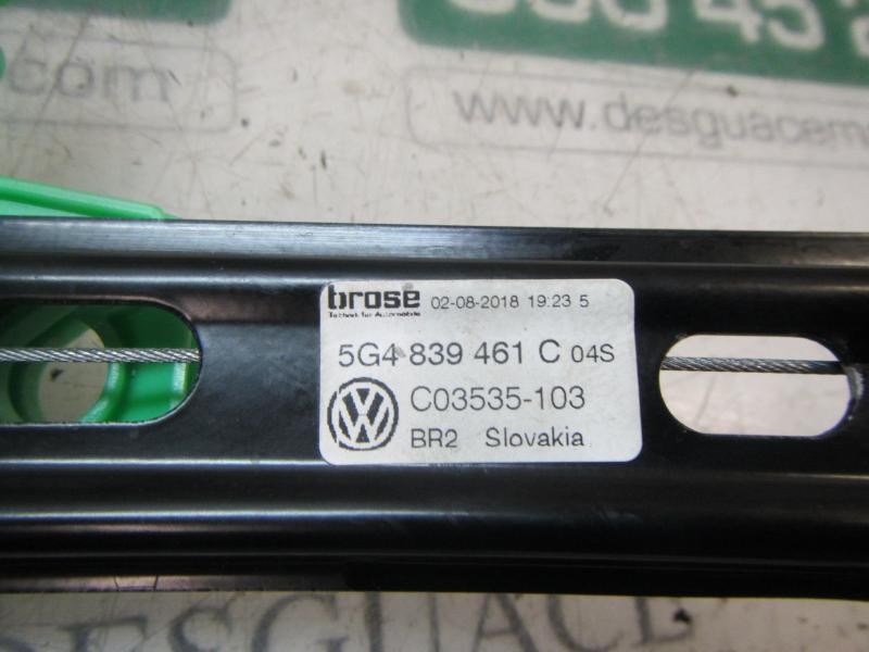 Recambio de elevalunas trasero izquierdo para volkswagen golf vii lim. (5g1) bluemotion referencia OEM IAM 5G4839461C 5G4839461C