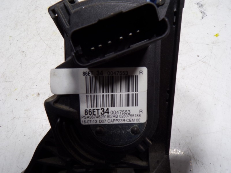 Recambio de potenciometro pedal para peugeot 308 1.6 hdi referencia OEM IAM 9674829180 9674829180 