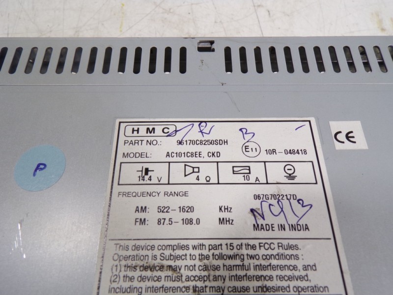 Recambio de sistema audio / radio cd para hyundai i20 1.2 cat referencia OEM IAM 96170C8250SDH 96170C8250SDH 