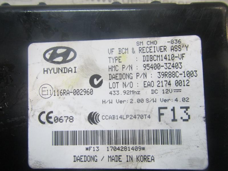 Recambio de modulo electronico para hyundai i40 1.7 crdi cat referencia OEM IAM 954003Z403 954003Z403 39R88C1003