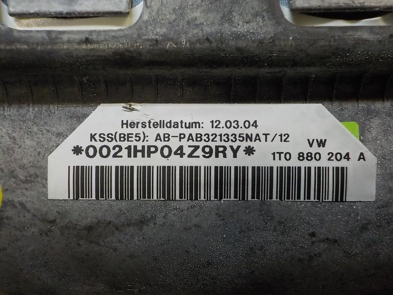 Recambio de airbag delantero derecho para volkswagen touran (1t1) 2.0 tdi referencia OEM IAM 1T0880204D  