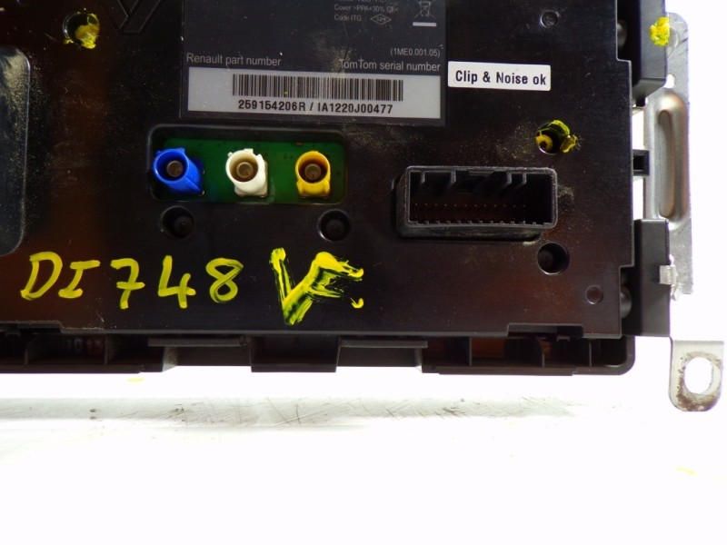 Recambio de pantalla multifuncion para renault koleos 2.0 dci diesel fap referencia OEM IAM 259153398R 259154206R 