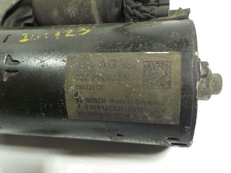Recambio de motor arranque para skoda rapid 1.6 tdi dpf referencia OEM IAM 02Z911023NX 02Z911023N 0001123028
