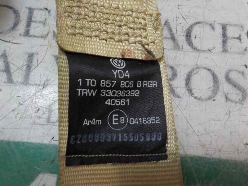 Recambio de cinturon seguridad trasero derecho para volkswagen touran (1t1) conceptline referencia OEM IAM 1T0857806BRGR 1T08578