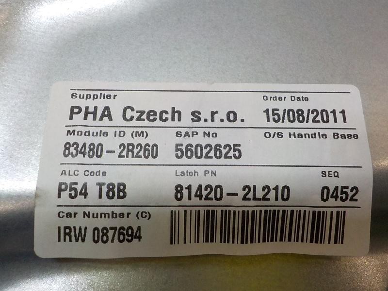 Recambio de elevalunas trasero derecho para hyundai i30cw classic referencia OEM IAM 834812R210 814202L210 