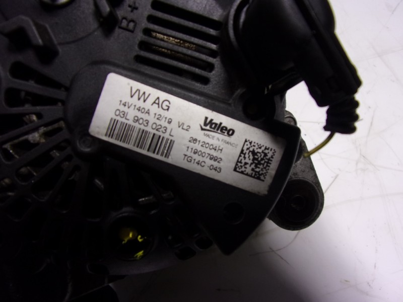 Recambio de alternador para volkswagen t6 transporter 2.0 tdi referencia OEM IAM 03L903023L 03L903023L 