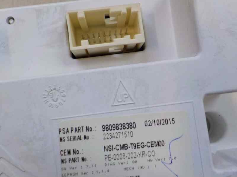 Recambio de cuadro instrumentos para peugeot 308 sw 1.6 blue-hdi fap referencia OEM IAM 9809838380  