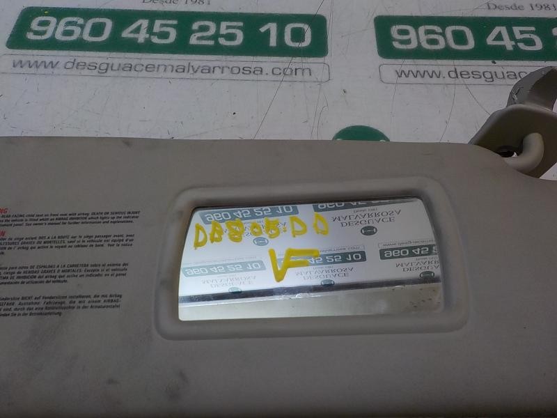 Recambio de parasol derecho para renault megane ii berlina 5p 1.9 dci diesel referencia OEM IAM   