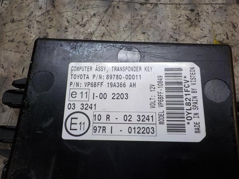 Recambio de modulo electronico para toyota yaris 1.4 turbodiesel cat referencia OEM IAM 897800D011 897800D011 