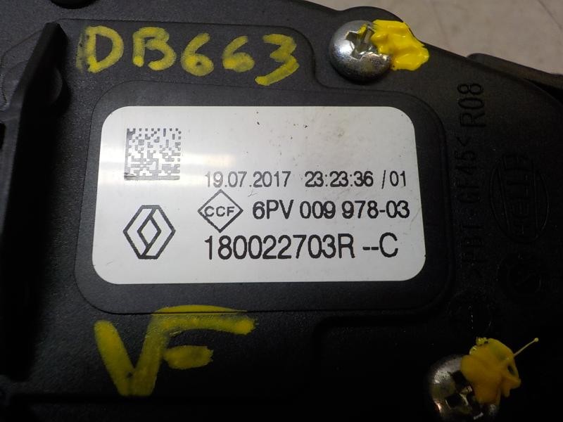 Recambio de potenciometro pedal para dacia duster basis 4x2 referencia OEM IAM 180026342R 180022703R 