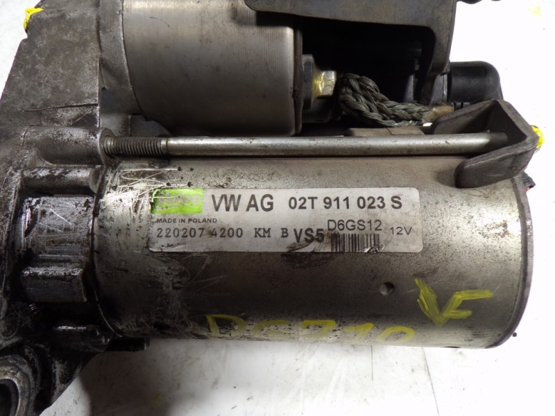 Recambio de motor arranque para audi a3 (8p) 1.6 16v fsi referencia OEM IAM 02T911023R 02T911023S 