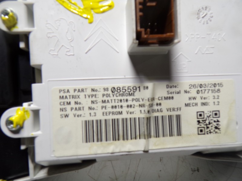 Recambio de cuadro instrumentos para peugeot 508 sw 1.6 e-hdi fap referencia OEM IAM 9807158780 9808559180 