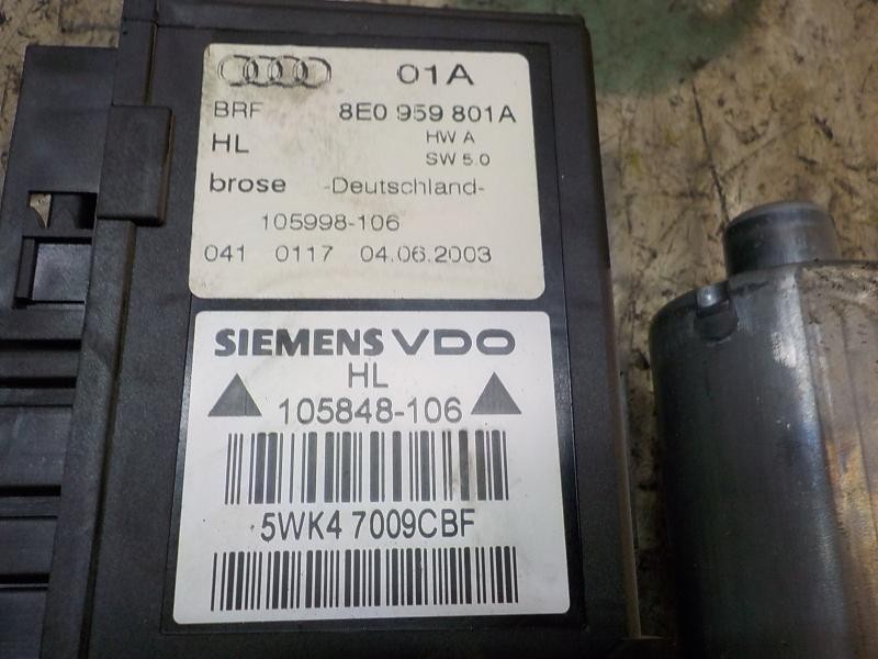 Recambio de motor elevalunas trasero izquierdo para audi a4 berlina (8e) 1.9 tdi referencia OEM IAM   