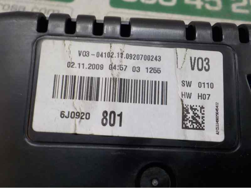 Recambio de cuadro instrumentos para seat ibiza (6j5) reference referencia OEM IAM 6J0920801X 6J0920801 A2C53349029