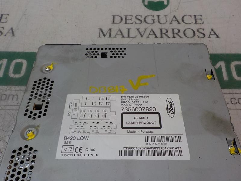 Recambio de sistema audio / radio cd para ford ka (ccu) titanium+ referencia OEM IAM 1891901 7356007820 