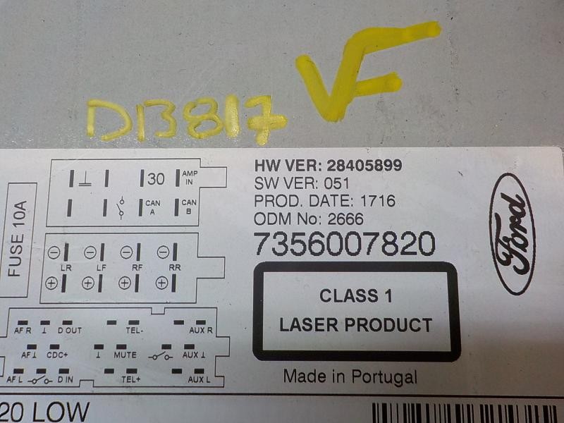 Recambio de sistema audio / radio cd para ford ka (ccu) titanium+ referencia OEM IAM 1891901 7356007820 