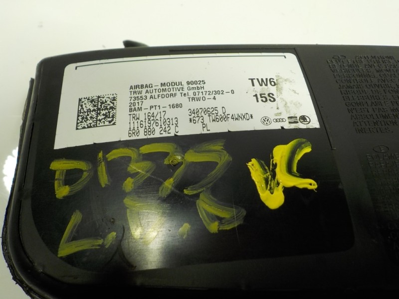 Recambio de airbag lateral delantero derecho para seat ibiza (6p1) 1.0 referencia OEM IAM 6R0880242C 6R0880242C 34070625D