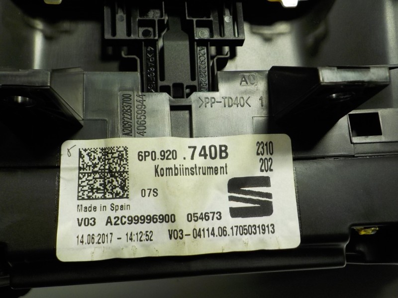 Recambio de cuadro instrumentos para seat ibiza (6p1) 1.0 referencia OEM IAM 6P0920740C 6P0920740B A2C99996900