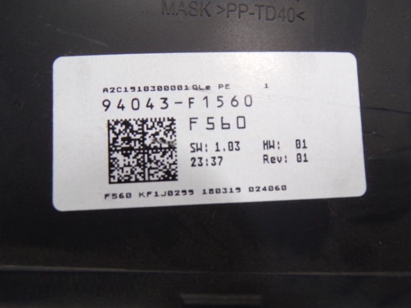 Recambio de cuadro instrumentos para kia sportage 1.6 cat referencia OEM IAM 94043F1560 94043F1560 A2C1910300001