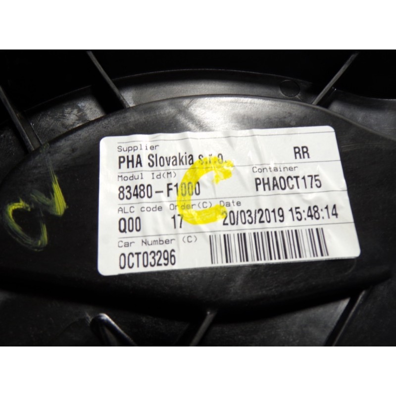 Recambio de elevalunas trasero derecho para kia sportage 1.6 cat referencia OEM IAM 83481F1000 83480F1000 