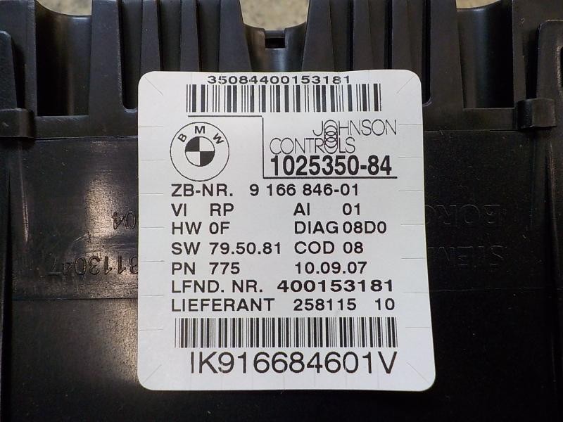 Recambio de cuadro instrumentos para bmw serie 3 berlina (e90) 320d referencia OEM IAM 62109316127 102535084 102535084