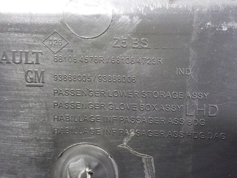 Recambio de guantera para fiat talento kasten (296) 1.6 turbodiesel multijet referencia OEM IAM 6000619042 681084578R 