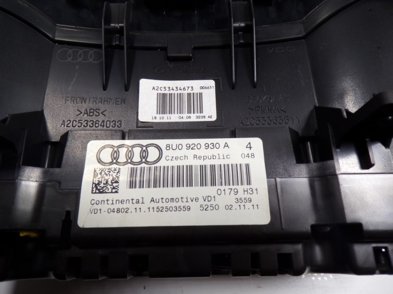 Recambio de cuadro instrumentos para audi q3 (8u) 2.0 tdi referencia OEM IAM 8U0920930A 8U0920930A A2C53434673