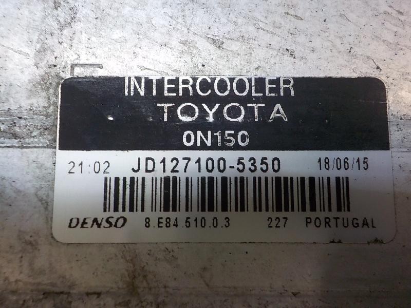 Recambio de intercooler para toyota auris 1.4 turbodiesel cat referencia OEM IAM   