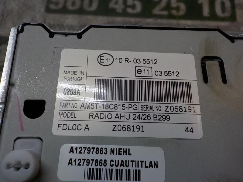 Recambio de sistema audio / radio cd para ford fiesta (ccn) trend referencia OEM IAM   