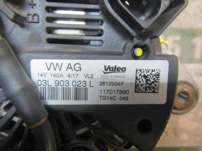 Recambio de alternador para skoda spaceback (5h) 1.6 tdi dpf referencia OEM IAM 03L903023L 03L903023L 