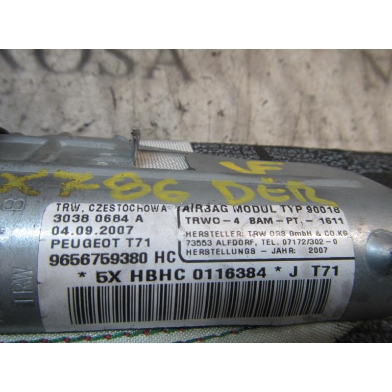 Recambio de airbag cortina delantero derecho para peugeot 308 sport referencia OEM IAM 8335J9 9656769380HD 