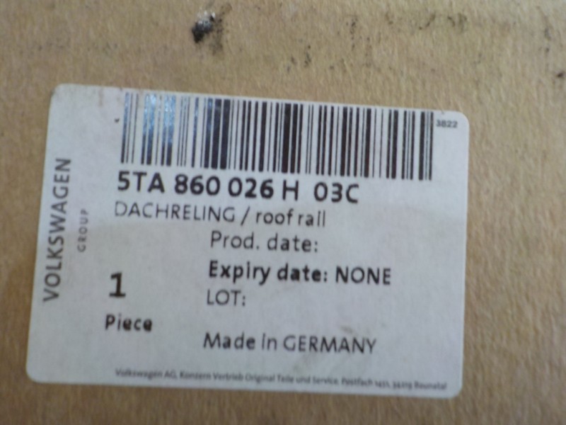 Recambio de portaequipajes para volkswagen touran (5t1) 1.6 tdi referencia OEM IAM  5TA860026H 