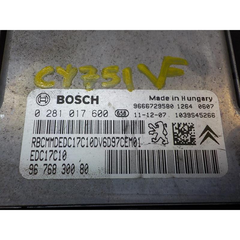 Recambio de centralita motor uce para peugeot partner kombi 1.6 16v e-hdi fap referencia OEM IAM   