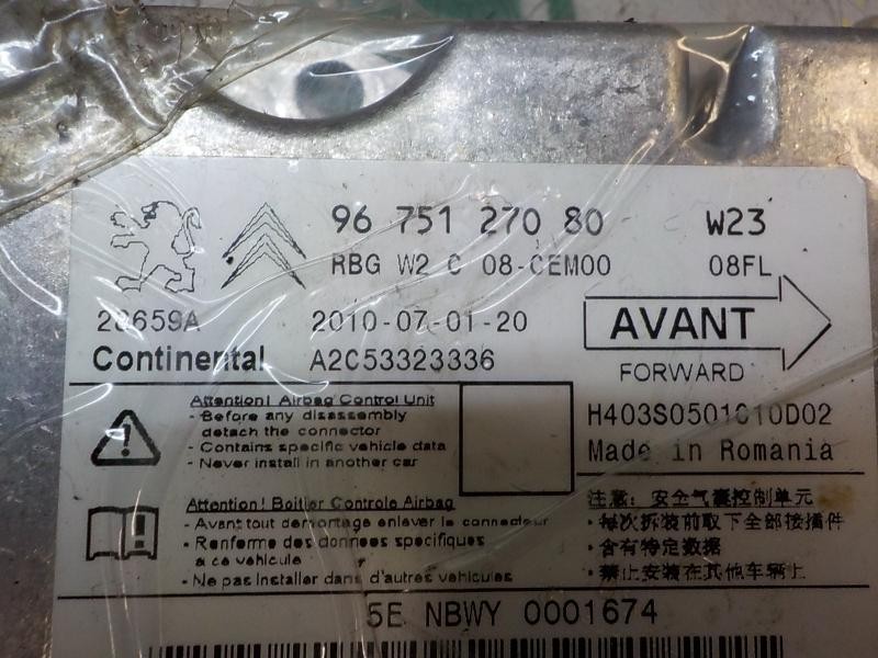 Recambio de centralita airbag para peugeot 508 2.0 16v hdi fap referencia OEM IAM 6546CN 9675127080 A2C53323336