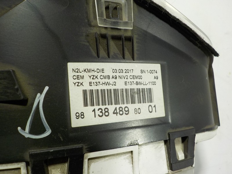 Recambio de cuadro instrumentos para peugeot 2008 (--.2013) 1.6 blue-hdi fap referencia OEM IAM 9813848980 9813848980 