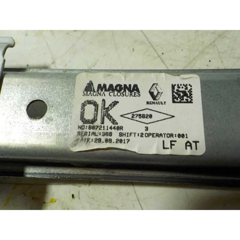Recambio de elevalunas delantero izquierdo para dacia sandero 1.5 dci diesel fap cat referencia OEM IAM 807211440R 807211440R 