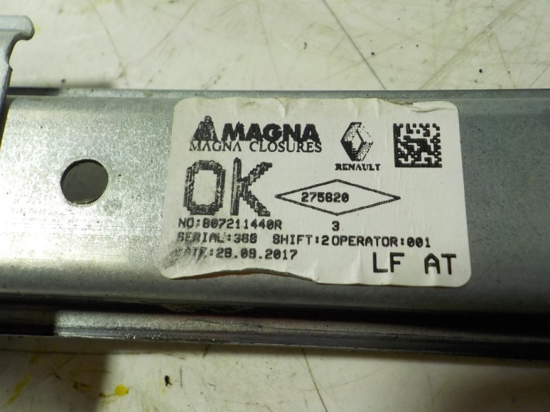 Recambio de elevalunas delantero izquierdo para dacia sandero 1.5 dci diesel fap cat referencia OEM IAM 807211440R 807211440R 