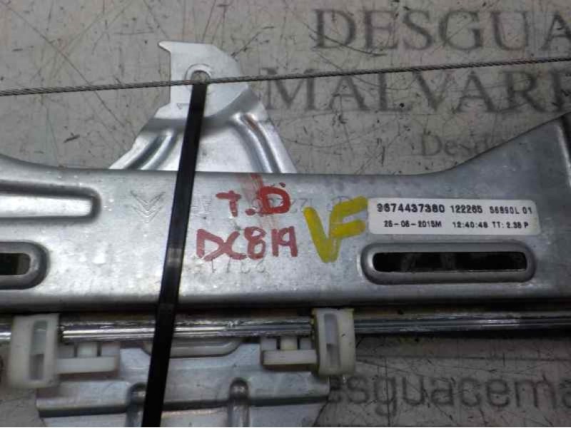 Recambio de elevalunas trasero izquierdo para citroën c-elysée exclusive referencia OEM IAM 9674437380 9674437380 