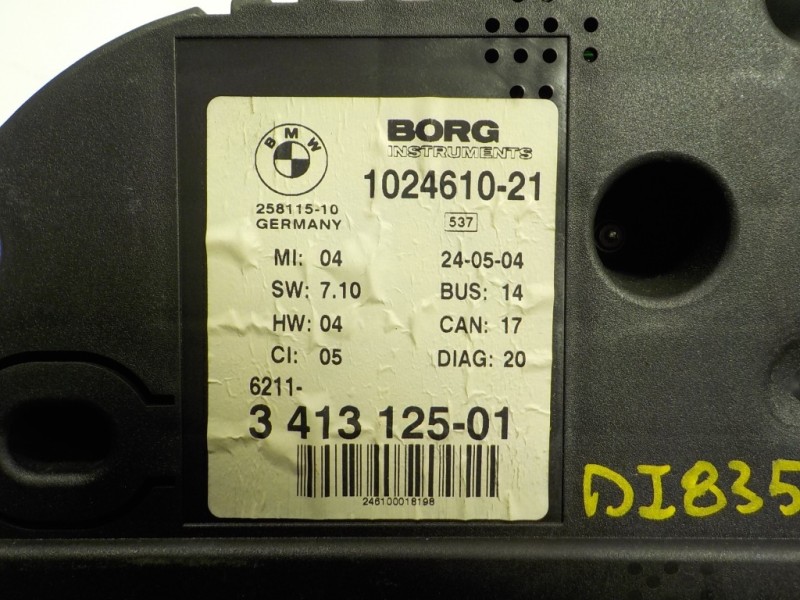 Recambio de cuadro instrumentos para bmw x3 (e83) 3.0 24v cat referencia OEM IAM 62103454347 341312501 102461021