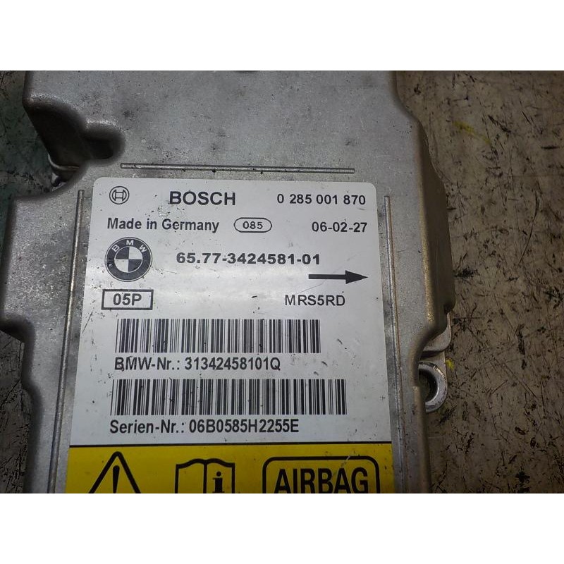 Recambio de centralita airbag para bmw x3 (e83) 2.0 16v diesel cat referencia OEM IAM 65773424581 6577342458101 0285001870