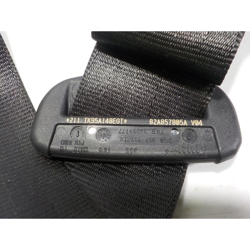 Recambio de cinturon seguridad trasero derecho para audi a1 sportback (gba) 1.0 tfsi referencia OEM IAM 82A857805AV04 82A857805A