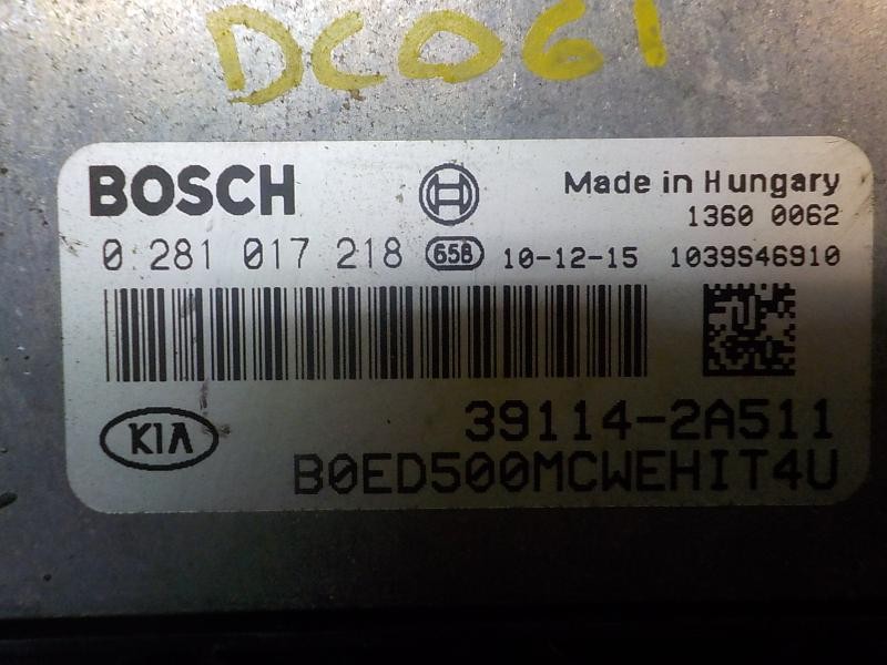 Recambio de centralita motor uce para kia cee´d emotion referencia OEM IAM 391142A511 391142A511 0281017218