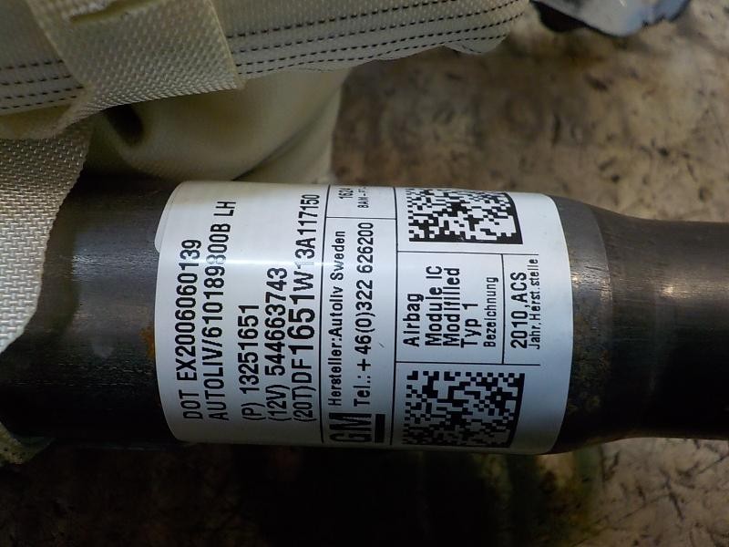 Recambio de airbag cortina delantero izquierdo para chevrolet cruze 2.0 diesel cat referencia OEM IAM   