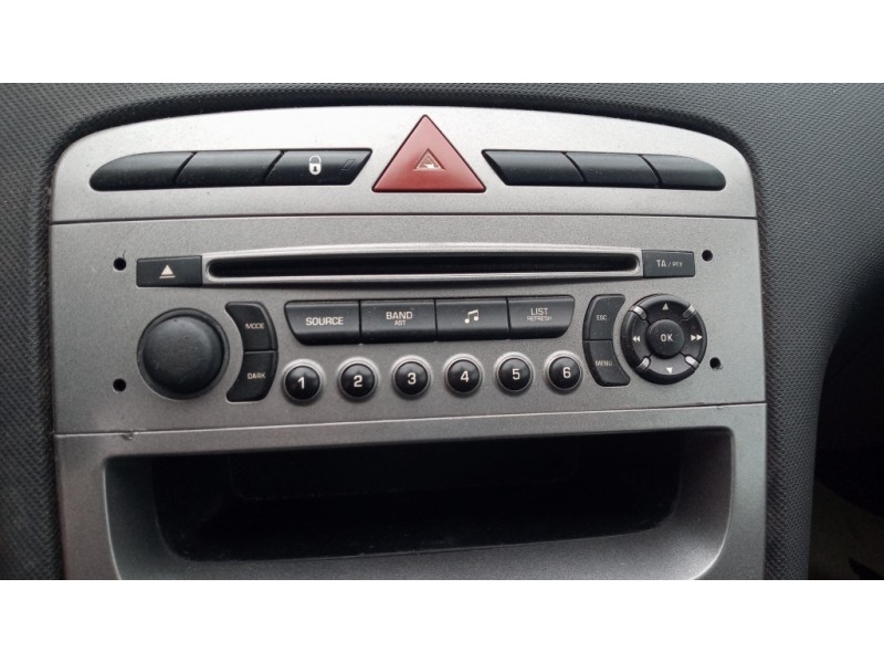 Recambio de sistema audio / radio cd para peugeot 308 1.6 16v hdi referencia OEM IAM  9665020500 