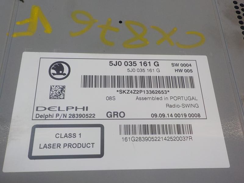 Recambio de sistema audio / radio cd para skoda fabia (5j2 ) 1.2 12v referencia OEM IAM 5J0035161G 5J0035161G 