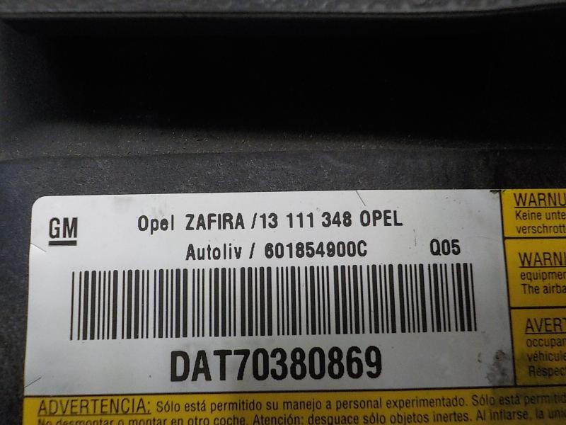 Recambio de airbag delantero izquierdo para opel zafira b 1.9 cdti referencia OEM IAM   